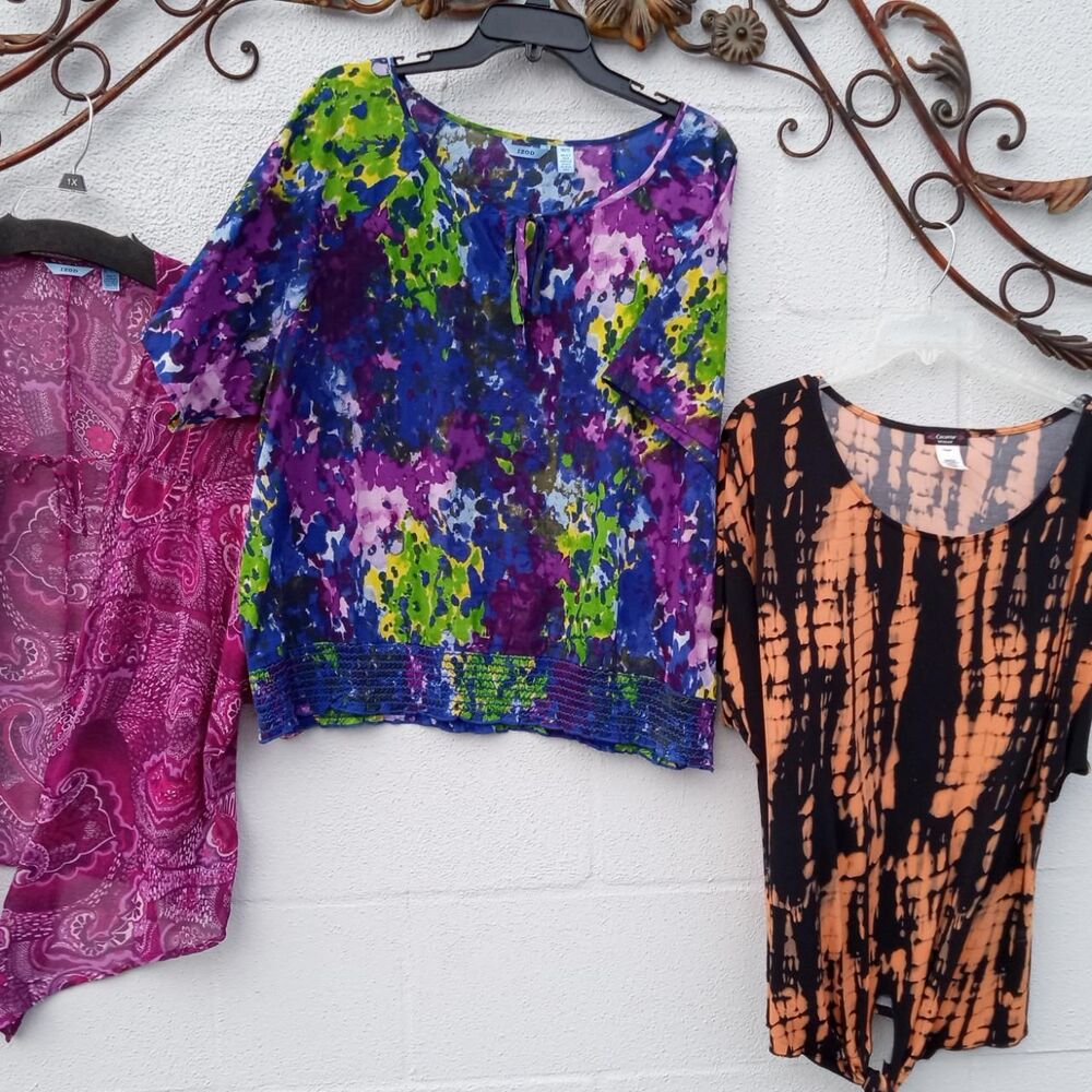 3 Ladies 1X blouses - IZOD